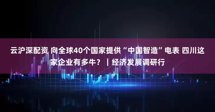 云沪深配资 向全球40个国家提供“中国智造”电表 四川这家企业有多牛？｜经济发展调研行